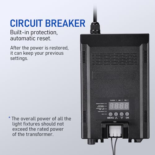 Image of LEONLITE 60W Outdoor Low Voltage Landscape Transformer, 120V AC to 12V AC