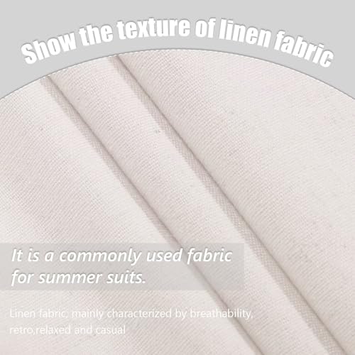 Image of Men's Linen Suit 2 Piece Slim Fit Summer Beach Wedding Prom Party | Breathable,Linen Blazer Suit Set,for Beach Weddings,Groom Wear,Prom and Outdoor Parties,Business Casual,Vacation Daily Wear
