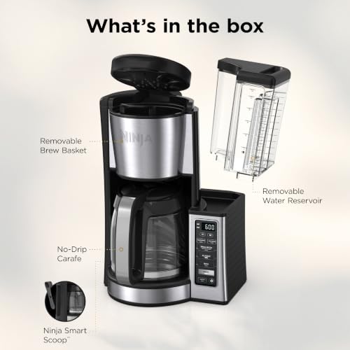 Ninja Fresh Brew Coffee Maker, 12 Cup Glass Carafe, Stainless Steel, CE251 - image 8