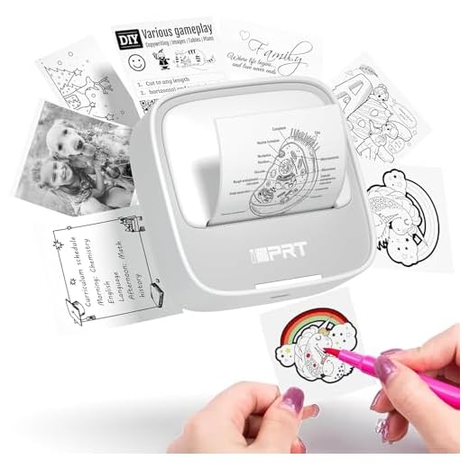 iDPRT Mini Printer with 1 Roll Sticker Paper, Portable Sticker Maker Machine Efficiently and Quickly, Thermal Printer for Study Notes, Pictures, DIY, Label, Free App with Multiple Templates, Grey