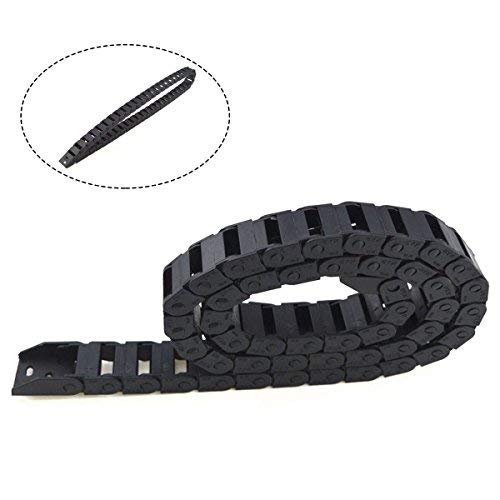 URBEST 10mm x 20mm Black Plastic Flexible Nested Semi Closed Drag Chain Cable Wire Carrier 1M for Electrical Machines