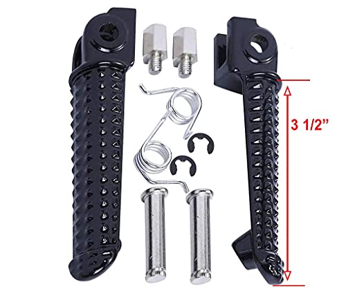 Xyzmt 133552114648 Footpegs New Black Front Footrests Foot Pegs For Yamaha Yzf R6 1999-2017 R6S 2003-2008 thumb #3