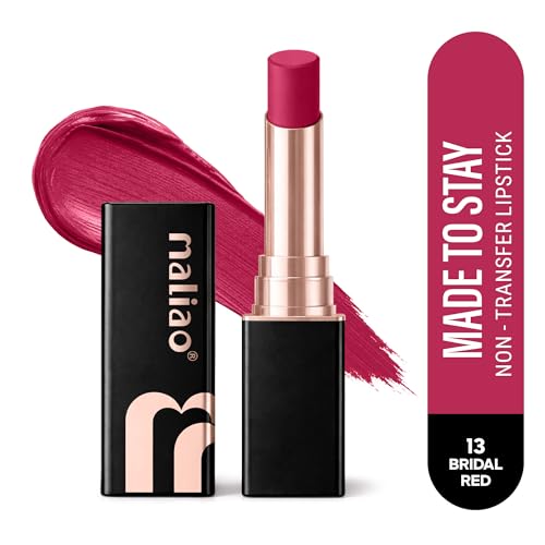Image of Maliao Made To Stay Lipstick | Non-Transfer Lipstick | Matte Finish | Long-Lasting & Smudge-Proof Formula | Comfortable All-Day Wear | Bridal red | 3.8g