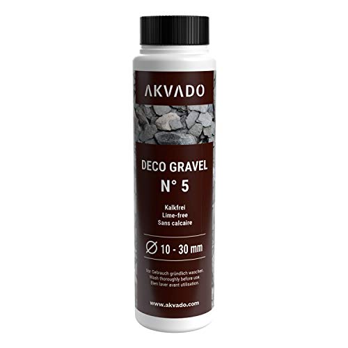 Akvado Naturkies Dekokies Aquarienkies Bodengrund für Aquarien Aquarium Deko Kies N°5 10-30 mm Cover