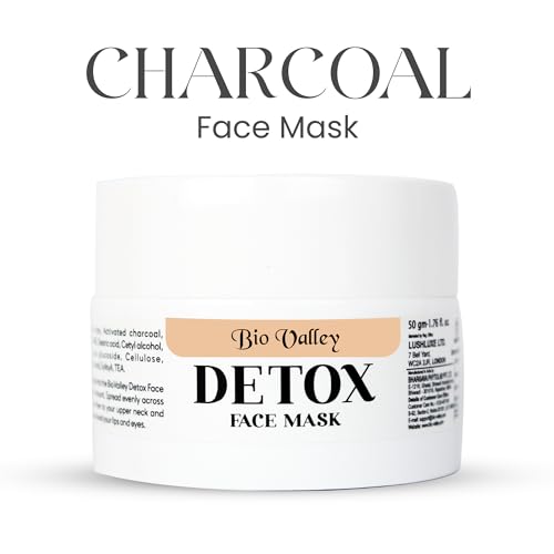 Image of Detox Face Mask 50g, Activated Charcoal And Kaolin Clay, Deep Cleansing Care, Oil Balance Support,Smooth Skin Texture, Face Pack For Oily And Combination Skin