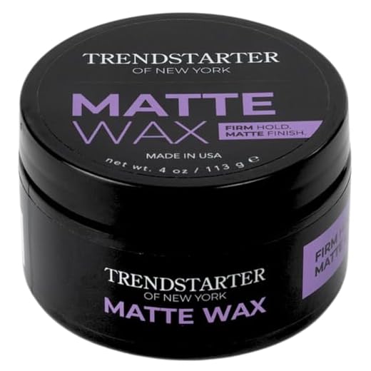 TRENDSTARTER - MATTE WAX (4 OUNCE) – Firm Hold & Matte Finish Mens Hair Products – Premium Water Based All-Day Hold Hair Styling Products – Flake-Free Styling Wax for All Hair Types - Free Samples Included - Launched Spring 2023