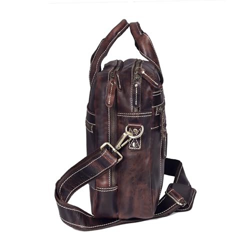 Leather Messenger Bag For Men, Vintage Handmade Laptop Briefcase and Shoulder Bag for Men Woman3