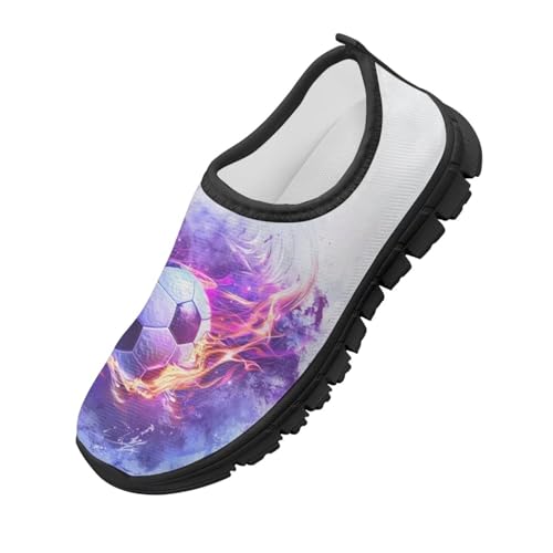 TODIYADDU Soccer Basketball Sports Lover Shoes for Boys Athletic Slip On Sneakers4