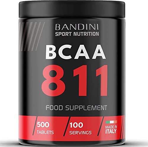 Bandini® BCAA 811 - 500 comprimés | Compléments alimentaires Bandini Pharma - Formule d'acides aminés à chaîne ramifiée enrichie en vitamines B1 et B6 Cover