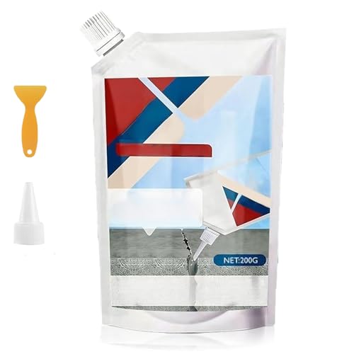 Adhesivo para reparación de grietas de hormigón de alta resistencia, adhesivo de lechada de secado rápido, relleno de grietas de cemento (White,1pcs)