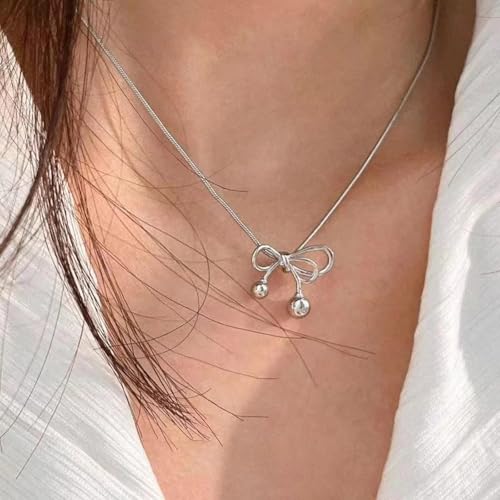 Pendentif élégant nœud scrub sur collier ajustable chaîne de clavicule - 5