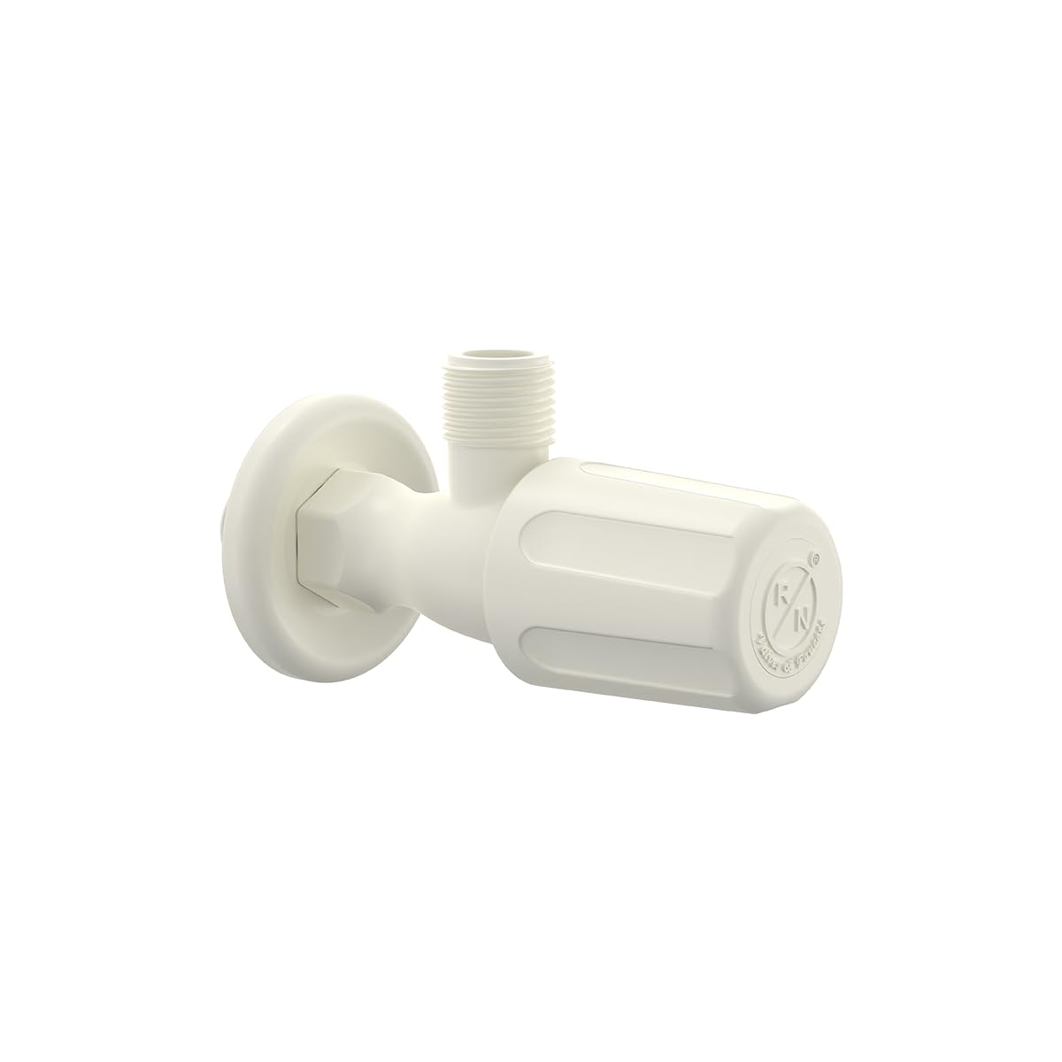 RN Angle Cock with Flange 15mm(1/2") PTMT Superior Plastic Water Tap Saffron Collection RNSAF05A01 - Ivory | 15mm(1/2") Cartridge-image-24