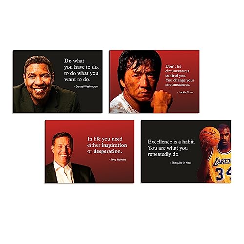 Image of PAPER PLANE DESIGN Poster Frames Quotes Size- 8.25 x 11.75 inch, Set of 4, Motivational (J)