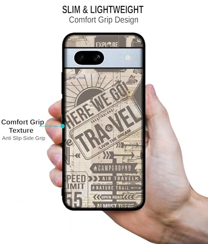 Image of Travel Design Premium 2D Printed Metal Back Case Cover for Google Pixel 7A 5G, Multicolor