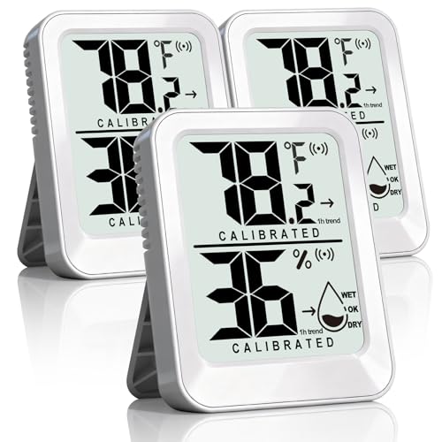 3 Pack Indoor Thermometers and Hygrometers