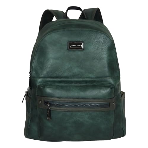 Mochila Feminina Sintético Executiva Golden Fênix Premium 2 Divisórias Moderna Espaçosa Bolsa de Costas (Verde Escuro)