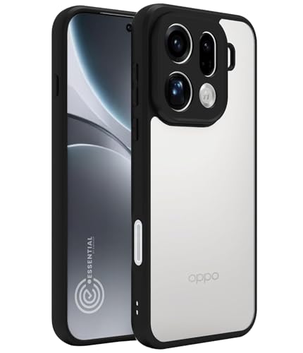 Image of KAPAVER Essential Back Cover Case Compatible with Oppo Find X9 Pro (PC+TPU) (Oppo Find X9 Pro - Black)