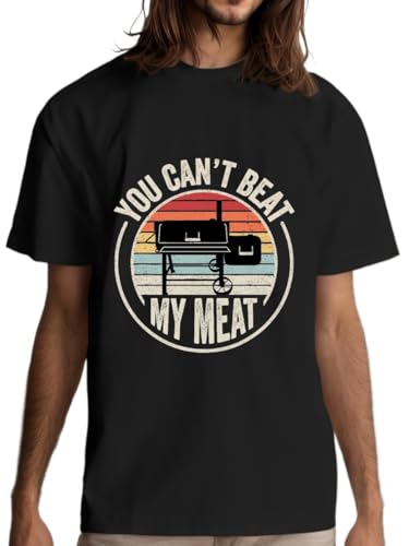 Vintage BBQ Graphic T-Shirt Men's Cotton (S-XXXL) Crew Neck Meat Lover Gift