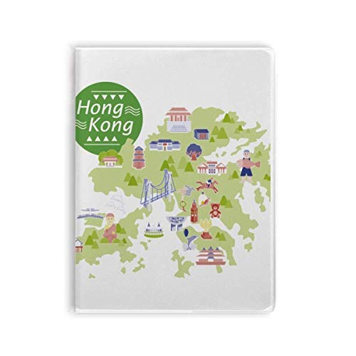 Carnet Hong Kong Map anti-cornes, carnet de notes souple robuste