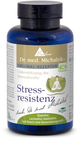 Stressresistenz Dr. med. Michalzik - Stressabwehr hochrein + effektiv - Anti-Stress je Tagesdosierung [1257 mg] - von BIOTIKON®