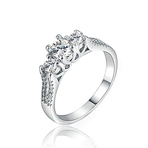 Jewelry Simulated Diamond Rings Wedding Love Luxury Rings for Women 011