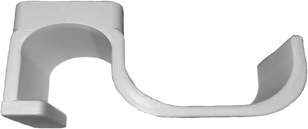 Deck Rail Garden Hose Holder for 2.75” Rounded Vinyl Railings – No-Drill Over-the-Rail Hose Hanger – Heavy-Duty Outdoor Hose Storage Organizer – Fits Standard Rounded Top PVC Deck Rails