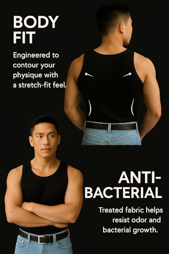 Image of Rockwell Men's Premium Cotton Vest - Sleeveless Gym Undershirt | Breathable, Stretchable & Skin-Friendly Innerwear for Everyday Comfort | Pack of 2 | 302