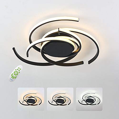 LED Lámpara de Techo, Luz de Techo LED Moderna de 72W 7200LM, Regulable con Control Remoto 3000K - 6000K, Aluminio Luces de Techo de La Sala de Estar, Dormitorio, Estudio Φ56[Clase energética A++] Cover