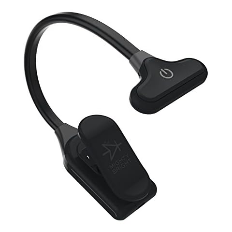 Mighty Bright The Original NuFlex Book Light, Warm Eye Care LEDs, Flexible, Durable, Dimmable, Clip-On Light, for Kids, Reading, Bookworms, Read in Bed, Batteries or Micro USB (Black) Cover