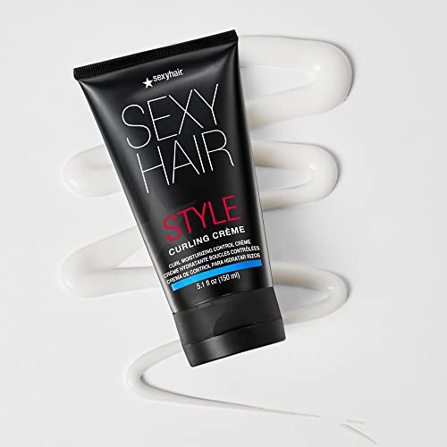 Sexyhair Style Curling Crème Curl Moisturizing Control Crème, 5.1 Oz | Light Control | Maintains Moisture And Combats Frizz #TOP2