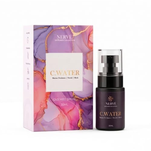 Image of Keydroid Nerve Mindful Fragrances 30ml | C. Water Fragrance | Car Mist Aroma Spray | Car Perfume with Hanging Air Freshener | Aromachology based | Long-Lasting, Anti-Odour | Natural Scent (C.Water)