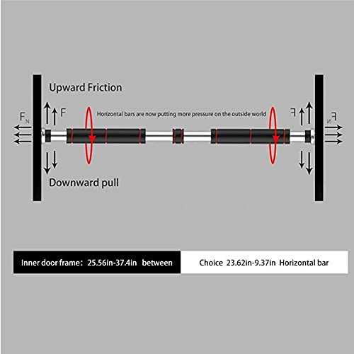 Barra de Exercícios para Porta Flexão Multifuncional 62 a 100 cm + Chaveiro CBRN16068
