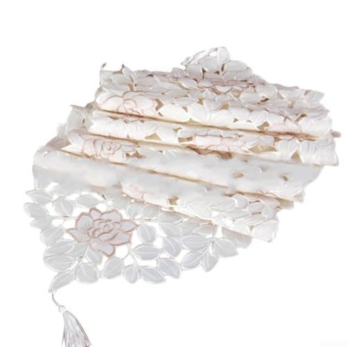 Manteles bordados de encaje para mejorar el ambiente de la boda, una hermosa adición a cualquier evento (40 x 150 cm)