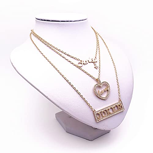 DreamWater Halloween Cosplay Three Piece Love Charm Necklace Gifts for Woman Men4