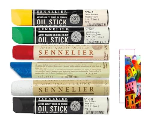 Sennelier Oil Sticks 6 pcs : peindre sans pinceaux ni solvants salissants