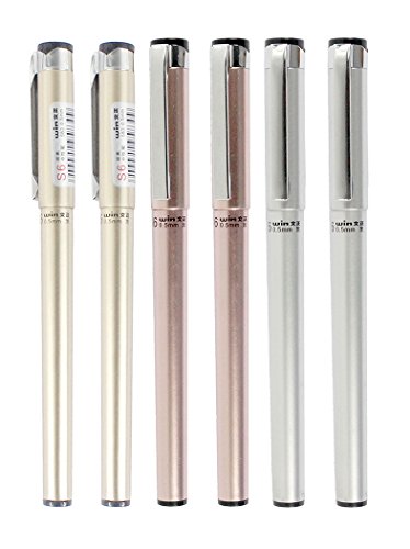 Gullor 6PCS Bolígrafos Gel Metálicos de Oficina miniatura 2