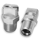 MAX MANUFACTURING Flat Fan Spray Tip 9501 – 1/8 Male Thread 304 Stainless Steel Nozzle for Carpet Cleaning Wand, Industrial, Agricultural, Landscaping & Cleaning Applications (Pack of 2)