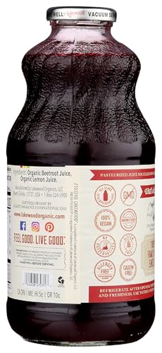 Image of Lakewood Organic Beet Juice, 32 Fl Oz (Pack of 1) Package May Vary