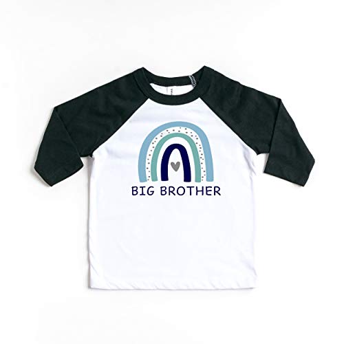 Little Spunkies Big Brother/Blue Rainbow Toddler Boy Raglan Tee