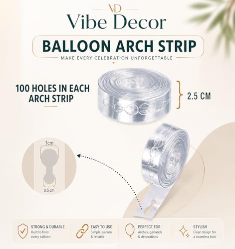 Image of Balloon Decoration Kit with Pump, Glue Dots & Arch Strip | DIY Balloon Arch Set Decoration | Balloons Tool Kit.