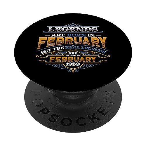 Las leyendas nacen en febrero de 1939 Cumpleaños 85 de las mujeres PopSockets PopGrip Intercambiable