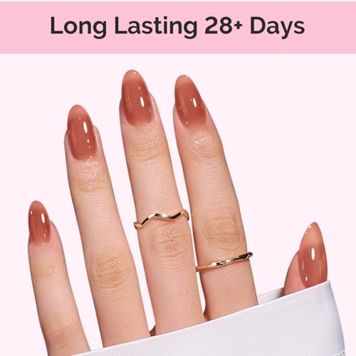 Image of MelodySusie Brown Gel Nail Polish, 0.5Fl.oz Jeweliver Gel Polish Dark Brown Nude Color Coffee Soak Off UV LED Light Cure Gift for Women Girls Winter Nail Art Manicure DIY at Home JC17
