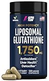 Liposomal Glutathione Supplement 1000MG + 750MG- Glutathione Liposomal with VIT C + Phospholipid Antioxidant Complex - Liver Detox and Immune Support Supplement - 120 Caps - Powder&Liquid Alternative
