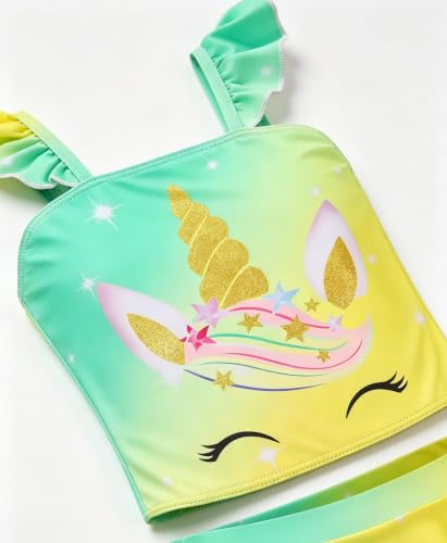 Image of Akokvlar Two Pieces Swimsuit Mermaid Bikinis Tankini Bathing Suit for Little Girls