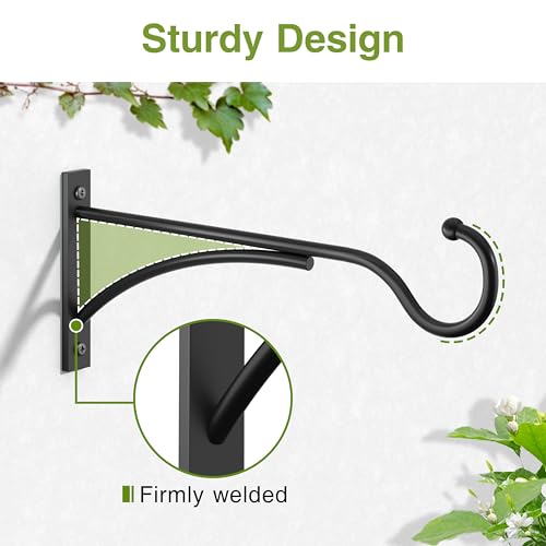 Set of 2 Black 8-Inch Outdoor Plant Hanging Hooks 7 Set of 2 Black 8-Inch Outdoor Plant Hanging Hooks - Image 7