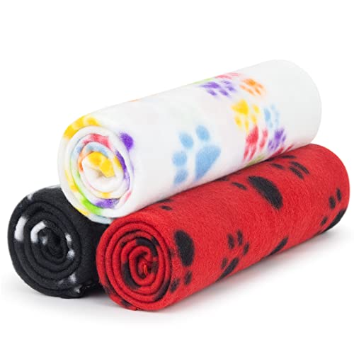 KYC 3 pack 40 x 28 '' Puppy Blanket Cushion Dog Cat Fleece Blankets Pet Sleep Mat Pad Bed Cover