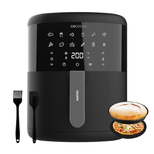 Cecotec Freidora sin Aceite 6 L de Aire Caliente con Accesorios Cecofry Bombastik 6000 Full, 1700 W, Tecnología PerfectCook, Regulación de Temperatura y Tiempo, Control Táctil, 12 Modos