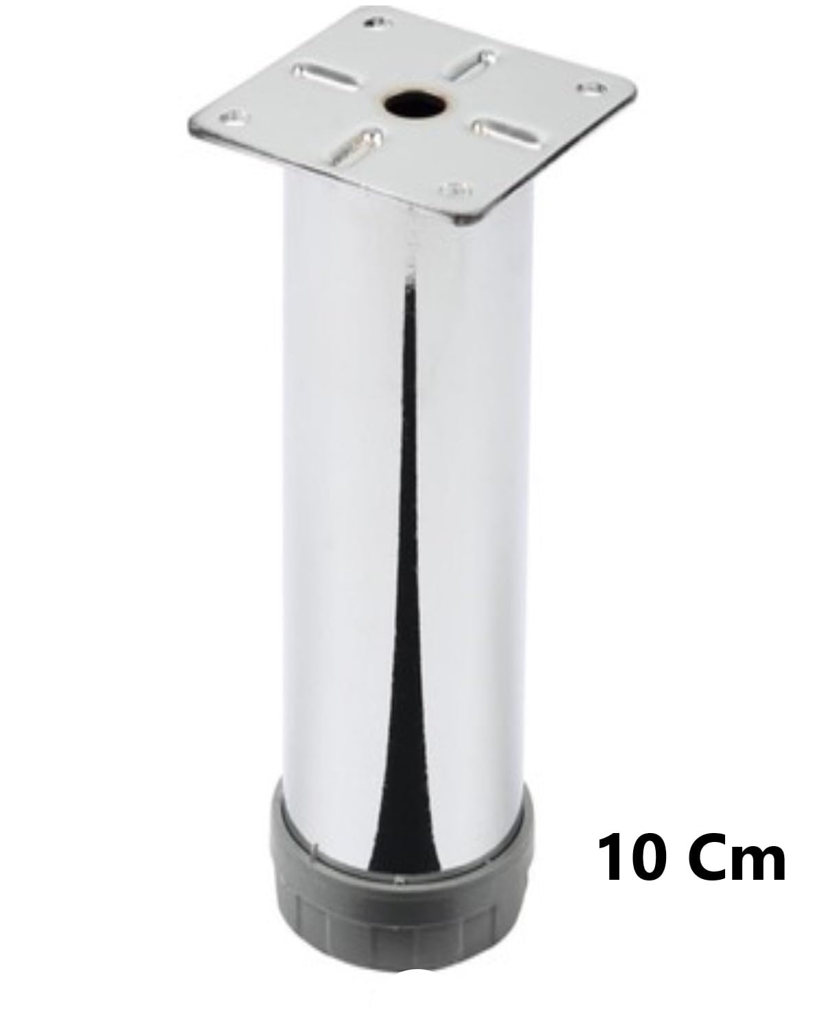 Mobilya Kanepe Baza Koltuk Çekyat Yükseltme Ayağı Tablalı Krom Metal 10 Cm 4 Adet (Vidaları ile Birlikte)