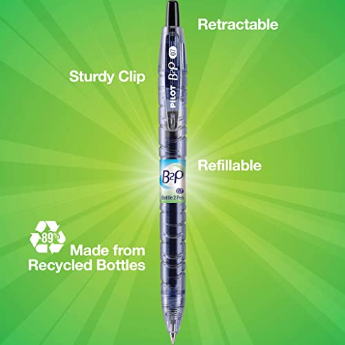 Pilot B2P Colors - Bottle To Pen Refillable & Retractable Rolling Ball Gel Pen Made From Recycled Bottles, Fine Point, Assorted Color G2 Inks, 14-Pack (15355) #TOP2