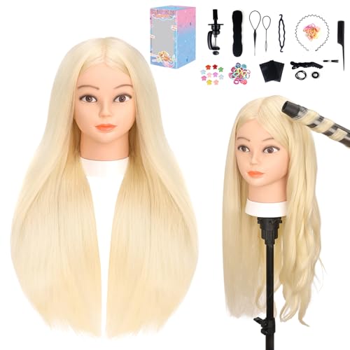 Mannequin Head with 70% Human Hair, Yofuly 26